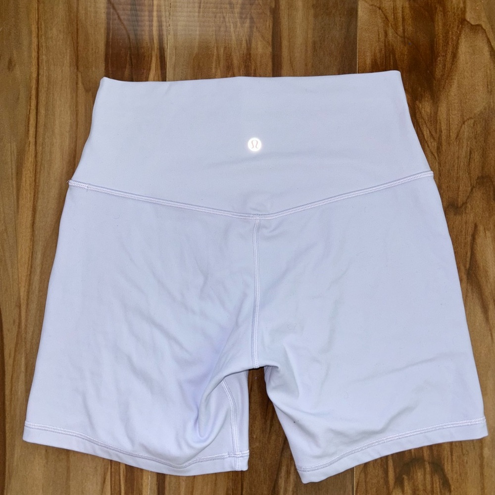 lululemon athletica White Bike Shorts High Waist Stretch